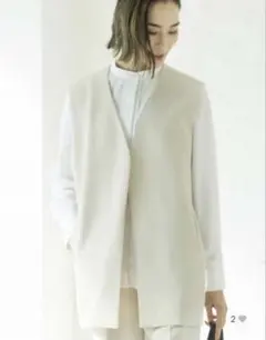新品未使用　MICHEL KLEIN ノーカラージャケット　ジレ　オケージョン
