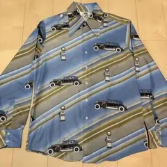 70s Kennington アートプリント 長袖シャツミッキーマウス