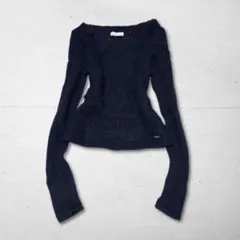 Abercrombie & Fitch ニット 透かし編み y2k ネイビー