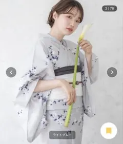 ゆかた館グレース こだわり5点セット＋帯飾り・プリーツ兵児帯のサムネイル