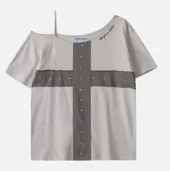 supermade クロスモチーフ Tシャツ グレー Lサイズ