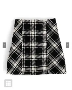 GRL gm699 バックリボンツイードチェックミニスカート