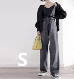 クラシカルエルフ　ハイウエスト　ストレート　パンツ　ブラック　Sのサムネイル