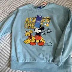 Disney ミッキー＆プルート トレーナー ライトブルー　新品未使用品のサムネイル