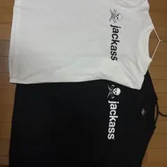 00's ビンテージ　jackass tシャツ　©️2005 黒と白