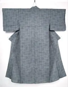 【美品】夏着物 単衣 正絹 身丈147裄62.5 浅葱 ブルーグリーン チェック