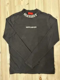 repipi armario ロンT M 黒 ロゴ 長袖 レピピ 通学 普段着