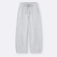 GU ジーユー スエットバレルレッグパンツ L グレー