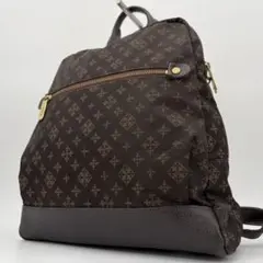 【良品✨】ラシット モノグラム リュックサック バックパック レザー ブラウンのサムネイル