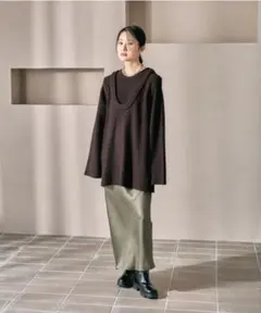 ★お値下げ★LEPSIM レプシィム　ストレッチサテンスカート