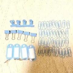 ⭐️クリップ セット 水色 文房具 まとめ売り かわいい