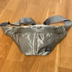 Porter タンカー シルバーグレー ボディバッグ Lサイズ ウエストバッグ