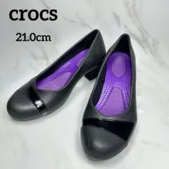 クロックス パンプス キャップトゥ 21cm W5 黒 ブラック 軽量 丸洗いのサムネイル