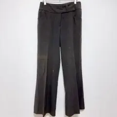 マーガレットエム パンツ ストレート 無地 6 灰 ポリエステル オフィス