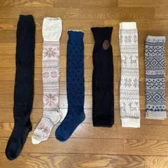 冬用ロングソックス・レッグウォーマー　5足セット