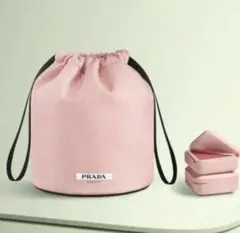 【新品未使用】PRADA BEAUTY 巾着ポーチ ピンクのサムネイル