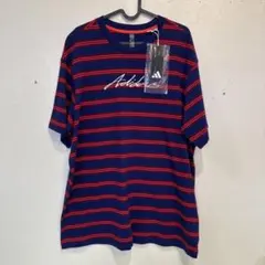 2XL★アディダスオリジナル　ストライプデザイン　Tシャツ　レッド
