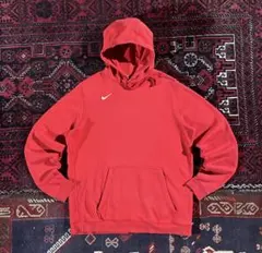 N*I様 NIKE ナイキ ワンポイントロゴ プルオーバー パーカー レッド L