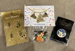 ディズニー　ミッキー　非売品チャーム　ピンパッジ　セット