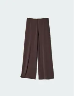 【UNIQLO】クレープジャージーストレートパンツ 丈短め S