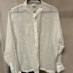 kagureラミースタンドカラーショートシャツ ホワイト♡美品♡祝日最終値下げ！