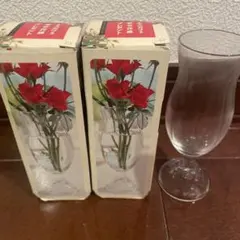 花瓶・フラワースタンド 透明 ガラス製 脚付きグラス　カクテルグラス　2個セット