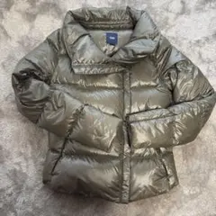 GAP ダウン　ショート丈　カーキ　暖かい　ハイネック
