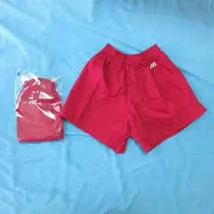 体操服★短パン★ショートパンツ★ミズノ★82RM-6463★エンジ★SS★2枚組