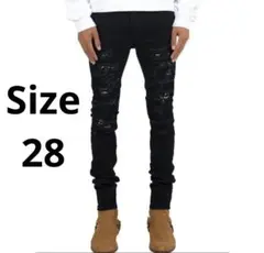 mnml X165 Paisley Stretch Denim Black11