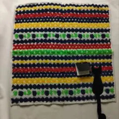 マタノアツコ　タオルハンカチ　　黒猫