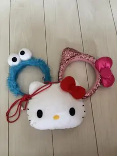 USJ カチューシャ ハローキティ クッキーモンスター セットのサムネイル