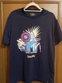 SPALDING MTV コラボ Tシャツ ネイビー Lのサムネイル
