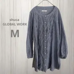 shuca◇◆GLOBAL WORK チュニック フリル ブルーグレー Mサイズのサムネイル