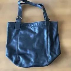 【COACH レザートートバッグ ブラック】