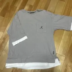 KANGOL グレー ポケット付き Tシャツ