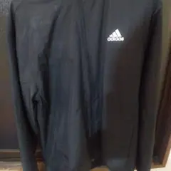 adidas ブラック ナイロンジャケット