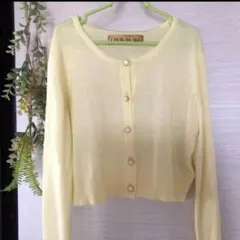 最終値下げ　カーディガン　薄手　セシルマクビー ミルキーイエロー