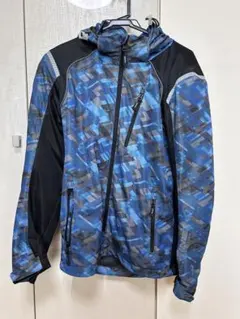 KOMINE フード付きメッシュジャケット M 青・黒迷彩
