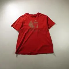 古着 Tシャツ 半袖カットソー ガールプリント レッド サイズXL/IW1005