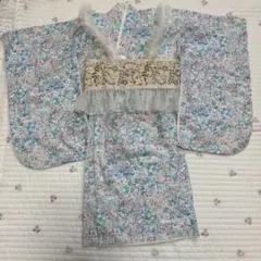 子供用2ピース着物　帯セット　90〜110