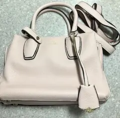 ピンク 皮ショルダーバッグ