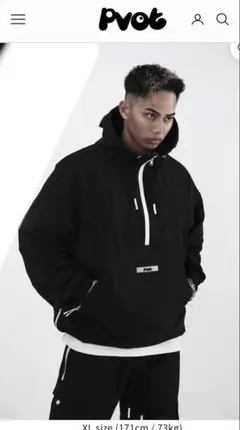 PVOT ナイロンジャケット、パンツセット Pvot Athleisure Nylon Premium Line Jacket (Black)