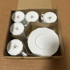 HOYA White Wind カップ＆ソーサー 4客セット