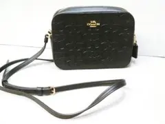 鑑定済 超美品 COACH ショルダーバッグ カメラバッグ コーチ シグネチャー