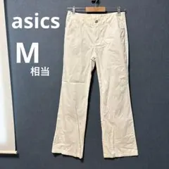 asics アシックス M相当 クリーム色 ゴルフウェア　フレアパンツ