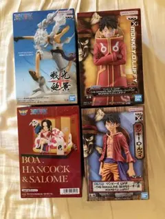 ワンピース フィギュアセット モンキー・D・ルフィ ボア・ハンコック　４個セット