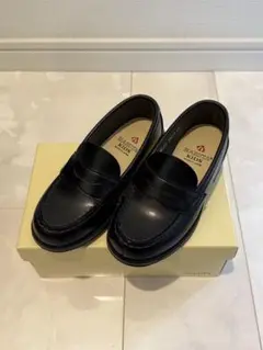 HARUTA キッズ ローファー 黒 18EEE