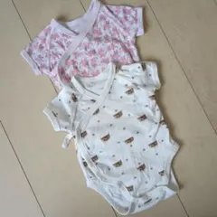 ユニクロ 前開きボディスーツ 2枚セット 60