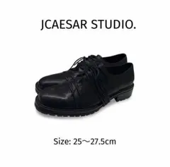 JCAESAR LEATHER SHOES薄底牛革レザーシューズ斜めレースアップ - メルカリ