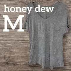 匿名配送❣️honey dew 【M】グレー Vネック Tシャツ